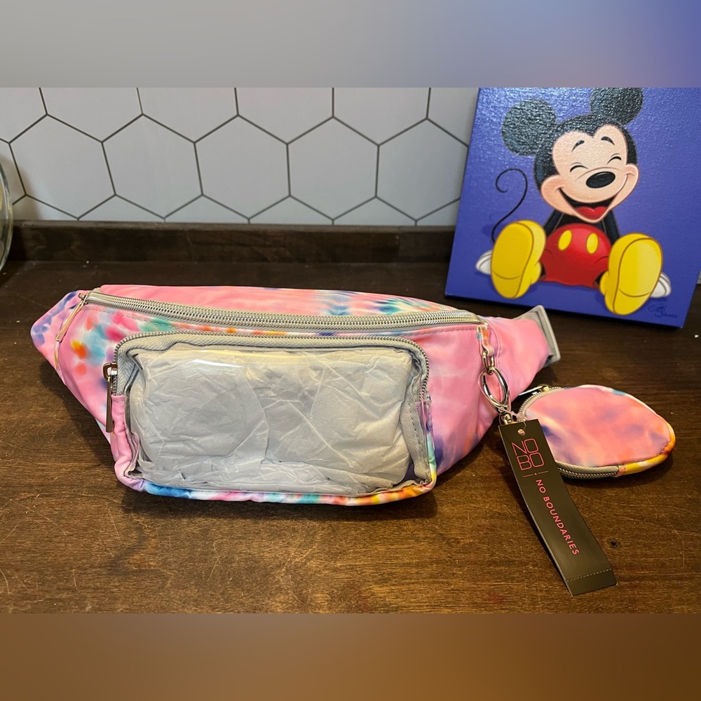 NWT NoBo Tie Dye Fanny pack with clear front phone pocket
